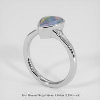 1.57 Ct. Multi Color Opal Ring, Silver 2