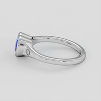 1.70 Ct. Blue Sapphire Ring, 18K White Gold 4