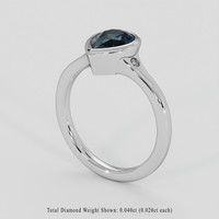 1.64 Ct. Bi Color / Parti Sapphire Ring, 18K White Gold 2