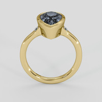 3.65 Ct. Bluish Grey Spinel Ring, 14K Yellow Gold 3