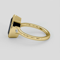 3.65 Ct. Bluish Grey Spinel Ring, 14K Yellow Gold 4