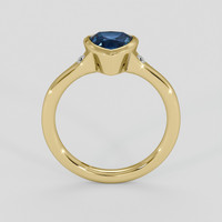 1.24 Ct. Greenish Blue Sapphire Ring, 14K Yellow Gold 3