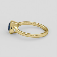 1.24 Ct. Greenish Blue Sapphire Ring, 14K Yellow Gold 4