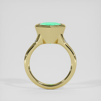 3.74 Ct. Emerald Ring, 18K Yellow Gold 3