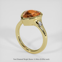 5.03 Ct. Bi Color Sapphire Ring, 18K Yellow Gold 2