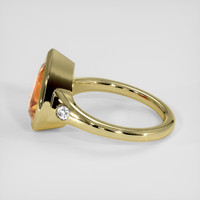 5.03 Ct. Bi Color Sapphire Ring, 18K Yellow Gold 4