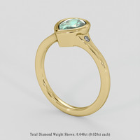 1.61 Ct. Bluish Green Sapphire Ring, 18K Yellow Gold 2