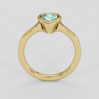 1.61 Ct. Bluish Green Sapphire Ring, 18K Yellow Gold 3