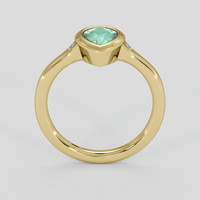 1.14 Ct. Greenish Blue Sapphire Ring, 18K Yellow Gold 3