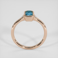2.01 Ct. Greenish Blue Sapphire Ring, 18K Rose Gold 3