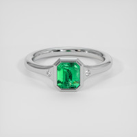 0.83 Ct. Emerald Ring, Silver 1