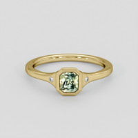 0.85 Ct. Greenish Yellow Sapphire Ring, 10K Yellow Gold 1