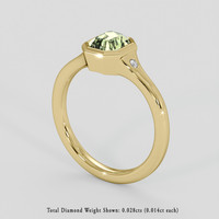1.31 Ct. Yellowish Green Sapphire Ring, 10K Yellow Gold 2