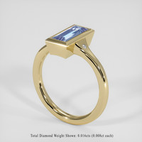 1.31 Ct. Blue Sapphire Ring, 14K Yellow Gold 2