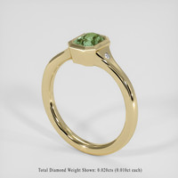 1.04 Ct. Bluish Green Sapphire Ring, 14K Yellow Gold 2