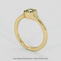 0.85 Ct. Greenish Yellow Sapphire Ring, 14K Yellow Gold 2