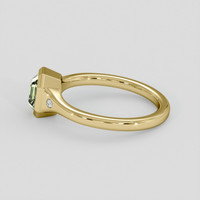 1.31 Ct. Yellowish Green Sapphire Ring, 14K Yellow Gold 4
