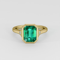 2.76 Ct. Emerald Ring, 18K Yellow Gold 1