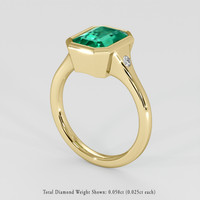 2.76 Ct. Emerald Ring, 18K Yellow Gold 2