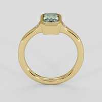 1.11 Ct. Green Sapphire Ring, 18K Yellow Gold 3