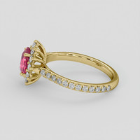 1.08 Ct. Padparadscha Sapphire Ring, 14K Yellow Gold 4