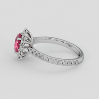 1.08 Ct. Padparadscha Sapphire Ring, 18K Yellow Gold 4