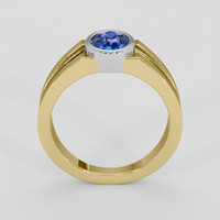 1.14 Ct. Blue Sapphire Ring, 18K White & Yellow 3