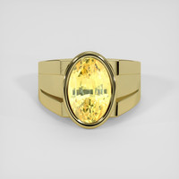6.92 Ct. Yellow Sapphire Ring, 18K Yellow Gold 1