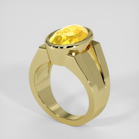 6.92 Ct. Yellow Sapphire Ring, 18K Yellow Gold 2