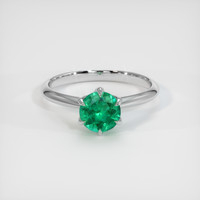 0.73 Ct. Emerald Ring, Platinum 950 1