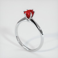 1.00 Ct. Ruby Ring, Platinum 950 2