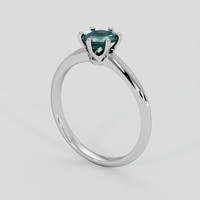0.72 Ct. Bluish Green Sapphire Ring, Platinum 950 2