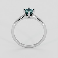 0.72 Ct. Bluish Green Sapphire Ring, Platinum 950 3