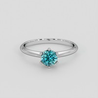0.81 Ct. Bluish Green Sapphire Ring, Platinum 950 1