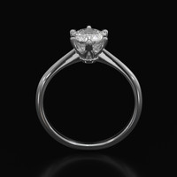 1.58 Ct. White Sapphire Ring, Platinum 950 3