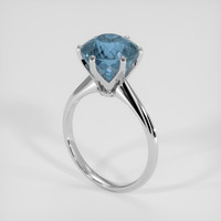 6.99 Ct. Greyish Blue Sapphire Ring, Platinum 950 2