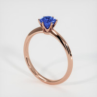 0.96 Ct. Blue Sapphire Ring, 14K Rose Gold 2