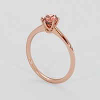 1.20 Ct. Padparadscha Sapphire Ring, 14K Rose Gold 2