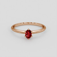 0.48 Ct. Ruby Ring, 14K Rose Gold 1