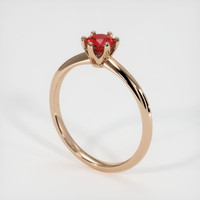 0.71 Ct. Ruby Ring, 14K Rose Gold 2