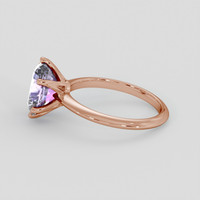 4.51 Ct. Violet Sapphire Ring, 14K Rose Gold 4