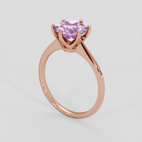 2.64 Ct. Pinkish Purple Sapphire Ring, 14K Rose Gold 2