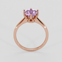 2.64 Ct. Pinkish Purple Sapphire Ring, 14K Rose Gold 3