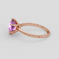 3.13 Ct. Purplish Pink Sapphire Ring, 14K Rose Gold 4