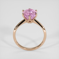 4.03 Ct. Purplish Pink Sapphire Ring, 14K Rose Gold 3