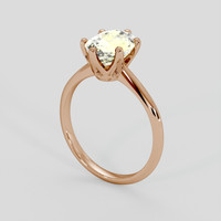 3.33 Ct. Yellow Sapphire Ring, 14K Rose Gold 2