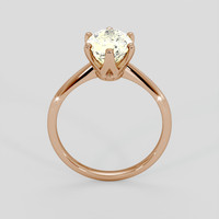3.33 Ct. Yellow Sapphire Ring, 14K Rose Gold 3