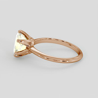3.33 Ct. Yellow Sapphire Ring, 14K Rose Gold 4