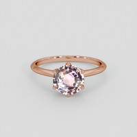2.40 Ct. Peach Sapphire Ring, 14K Rose Gold 1