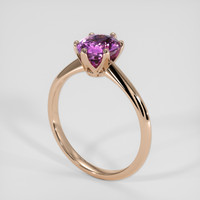 2.10 Ct. Purplish Pink Sapphire Ring, 14K Rose Gold 2